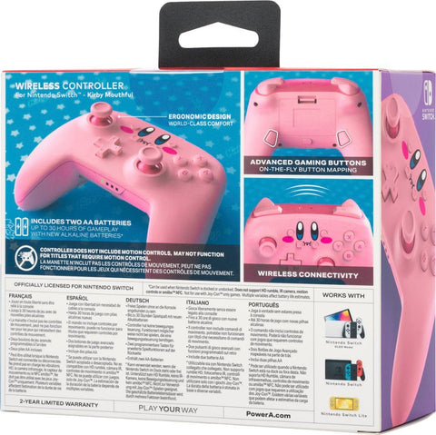 [Pre-order] PowerA Wireless Controller for Nintendo Switch - Kirby Mouthful