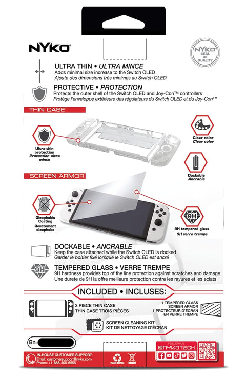 NYKO Nintendo Switch Oled ARMOR Case (Clear)