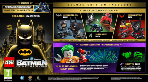 (Pre-Order) Nintendo Switch 2 LEGO Batman: Legacy of the Dark Knight Deluxe Edition - Release on 18 September 2026