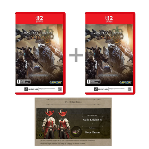 (Pre-order) Nintendo Switch 2 Monster Hunter Wilds Deluxe Edition Double Pack - Release on 04 December 2026