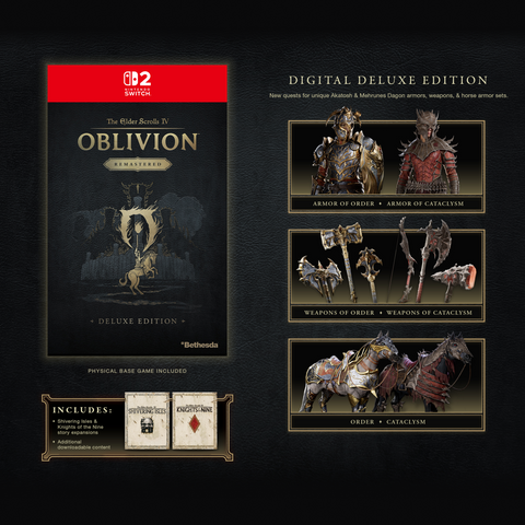 (Pre-order) Nintendo Switch 2 The Elder Scrolls IV: Oblivion Remastered Deluxe Edition - Release on 11 August 2026