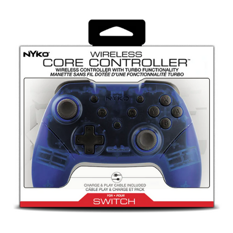 NYKO Nintendo Switch Wireless Core Controller Translucent Blue (87263)