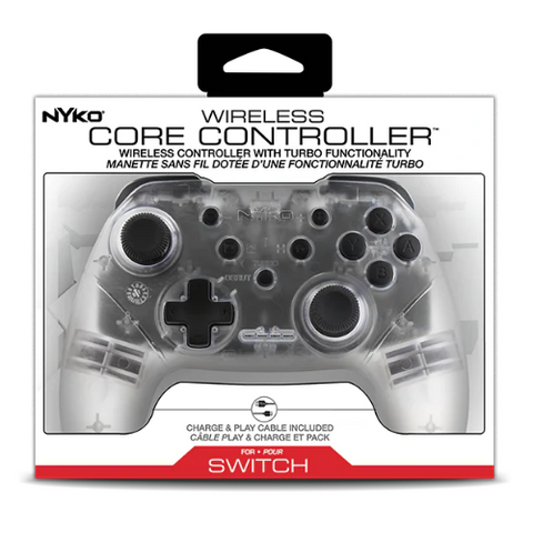 NYKO Nintendo Switch Wireless Core Controller Clear (87260)