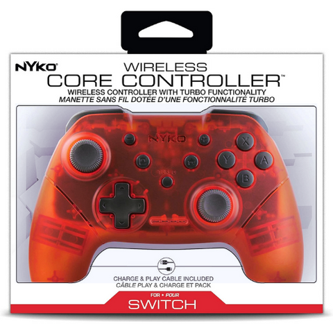 NYKO Nintendo Switch Wireless Core Controller Translucent Red (87261)