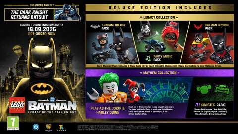 (Pre-Order) Nintendo Switch 2 LEGO Batman: Legacy of the Dark Knight Deluxe Edition - Release on 18 September 2026
